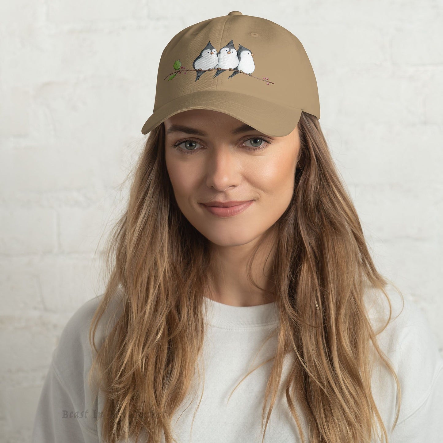 Christmas Dad Hat - A Banditry of Tufted Titmice