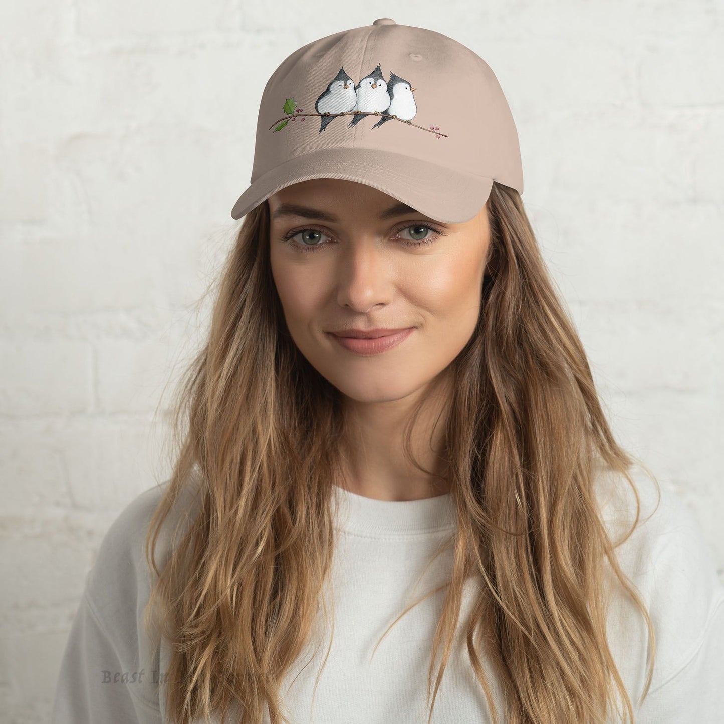 Christmas Dad Hat - A Banditry of Tufted Titmice