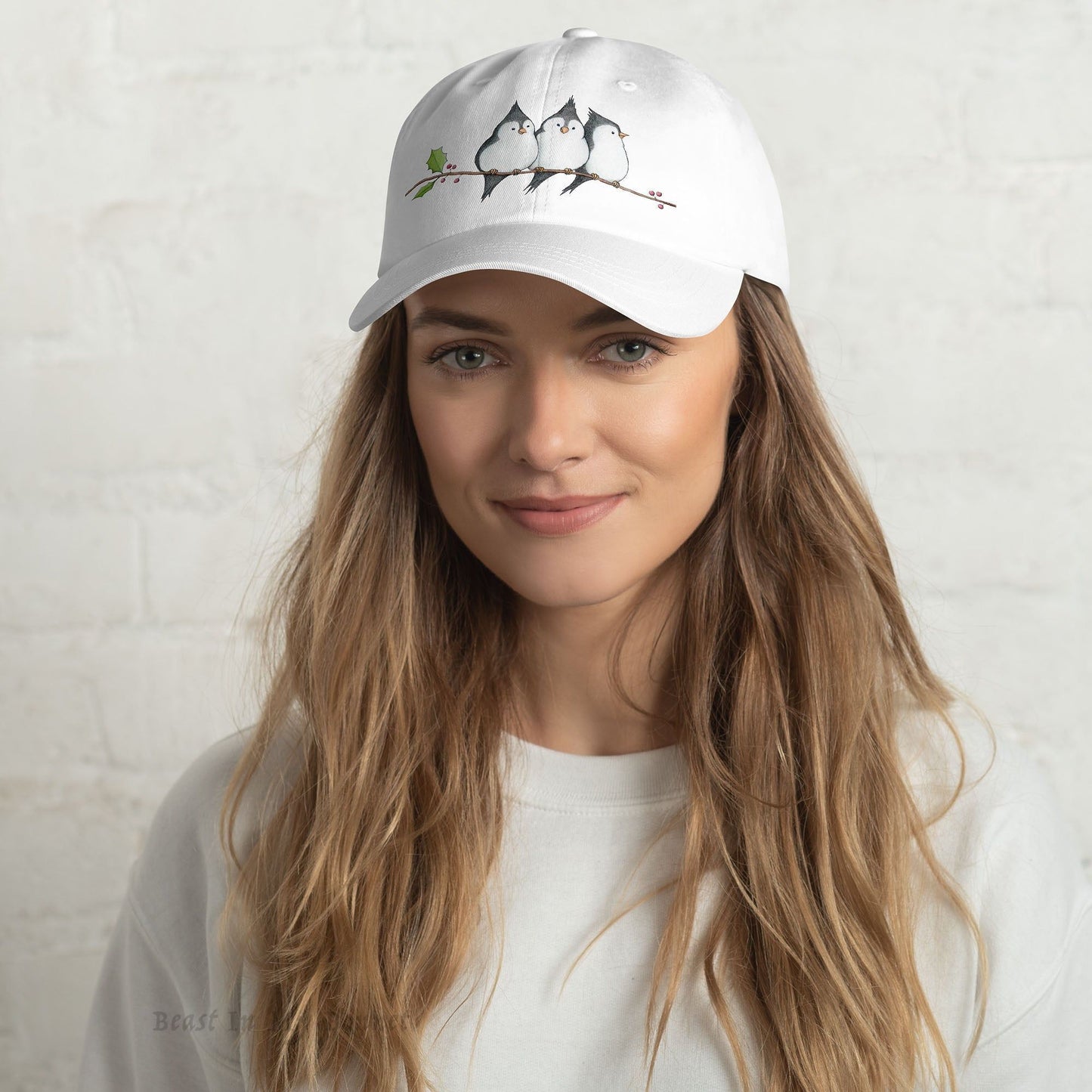Christmas Dad Hat - A Banditry of Tufted Titmice