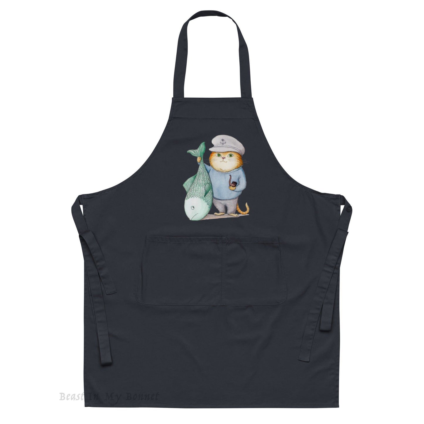 Organic Cotton Apron - Captain Cat's Fish Story