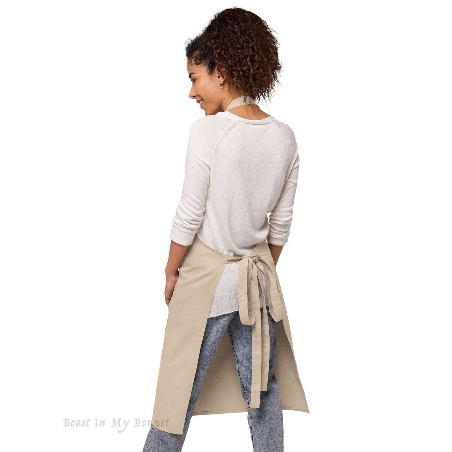 Christmas Organic Cotton Apron - A Banditry of Tufted Titmice