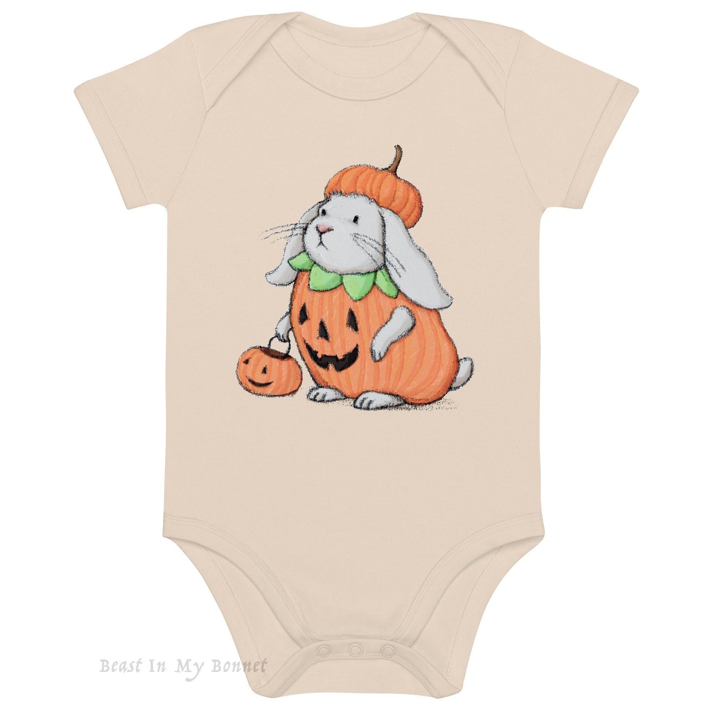 Organic Cotton Baby Bodysuit - Halloween Rabbit