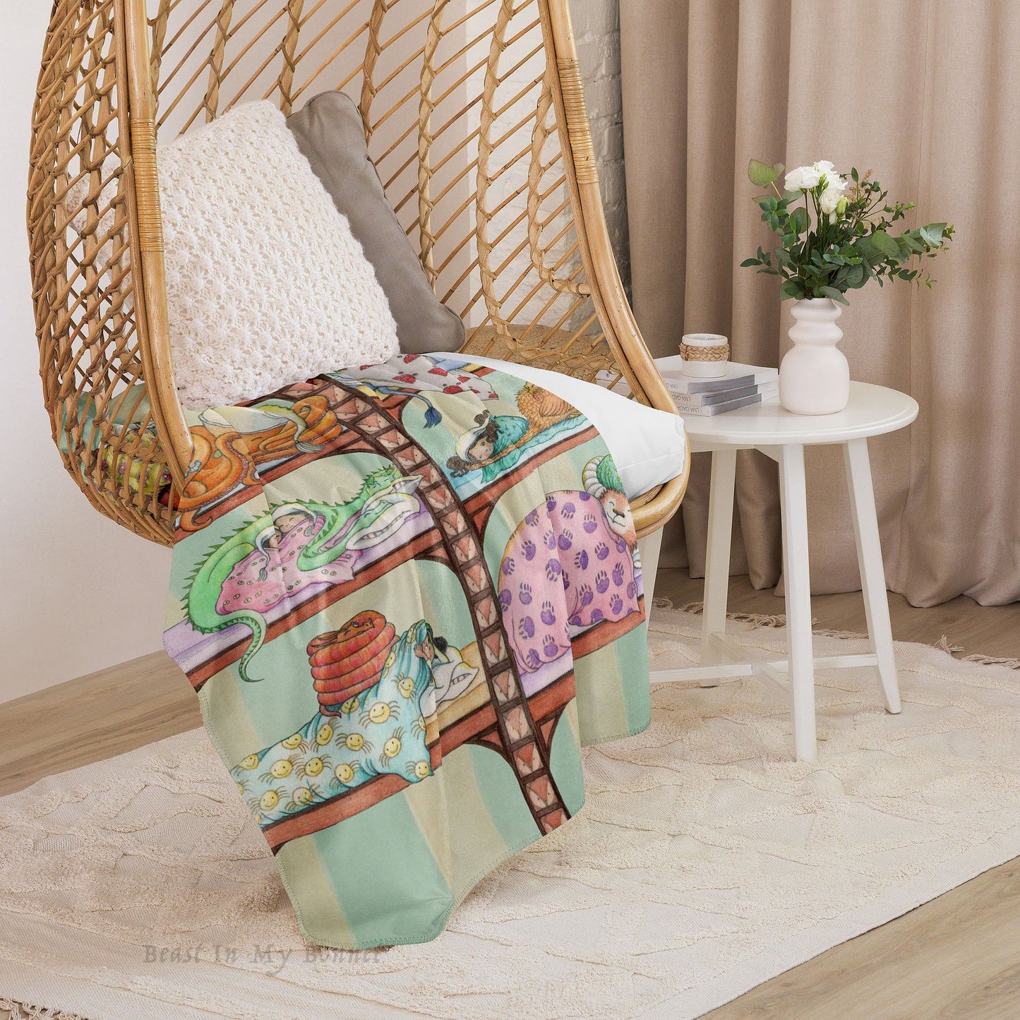 Sherpa Blanket - 60 x 80 - Familiars' Sleepover