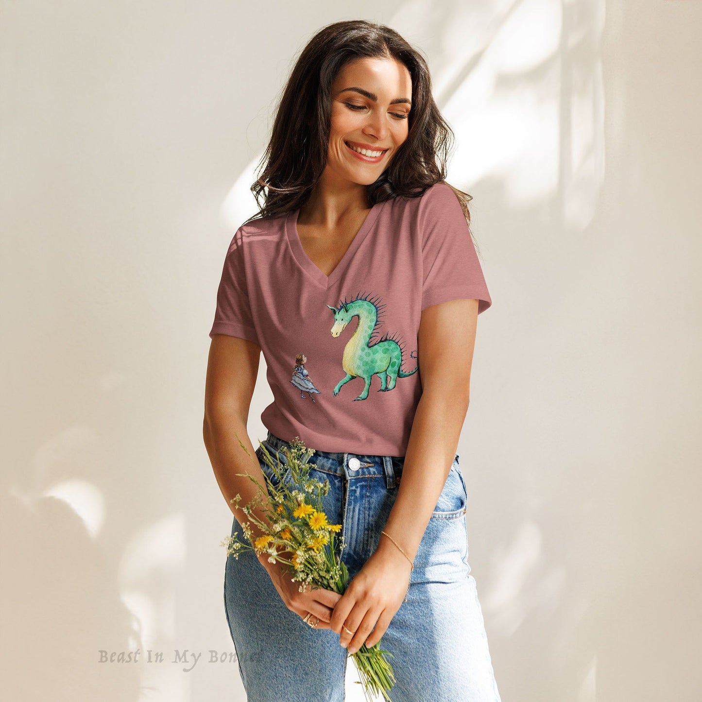 Women’s Relaxed V-Neck Tee - The Conquering Hero