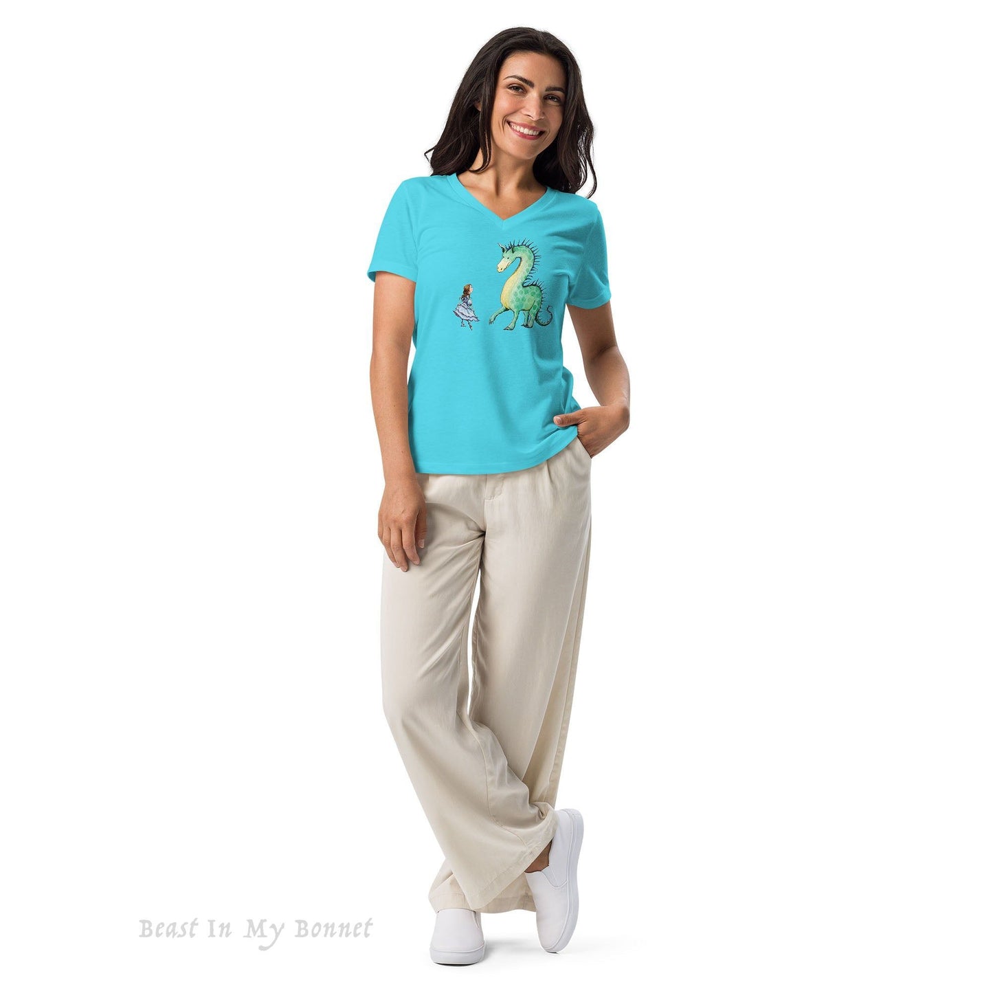 Women’s Relaxed V-Neck Tee - The Conquering Hero