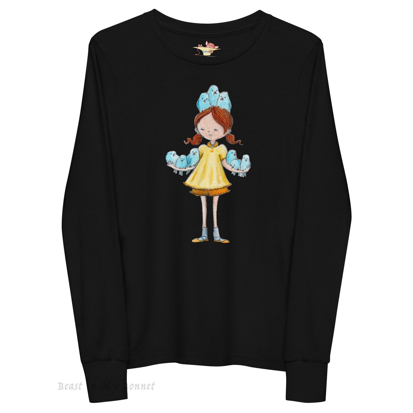 YOUTH Long Sleeve Tee - Blue Birds in Hand