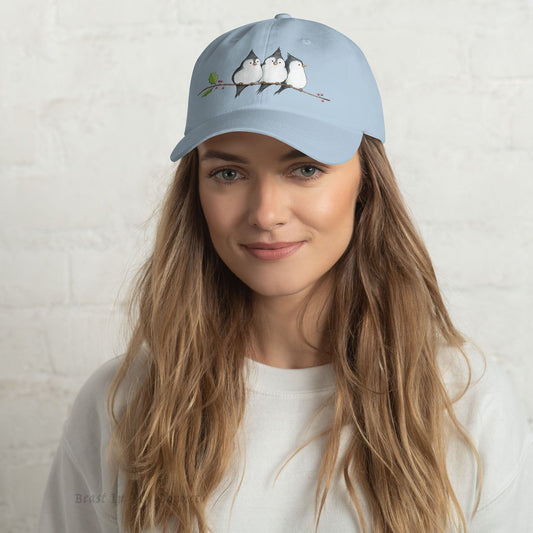 Christmas Dad Hat - A Banditry of Tufted Titmice