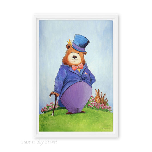Framed Canvas 12 x 18 - Dapper Bear
