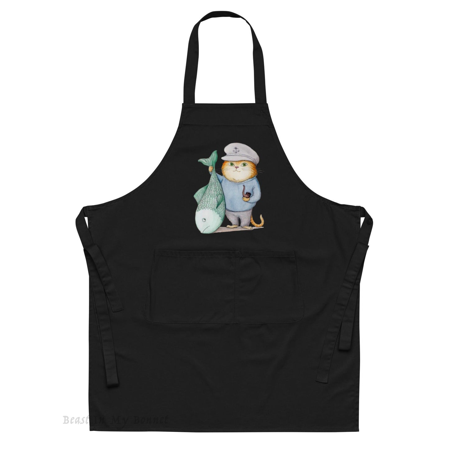 Organic Cotton Apron - Captain Cat's Fish Story