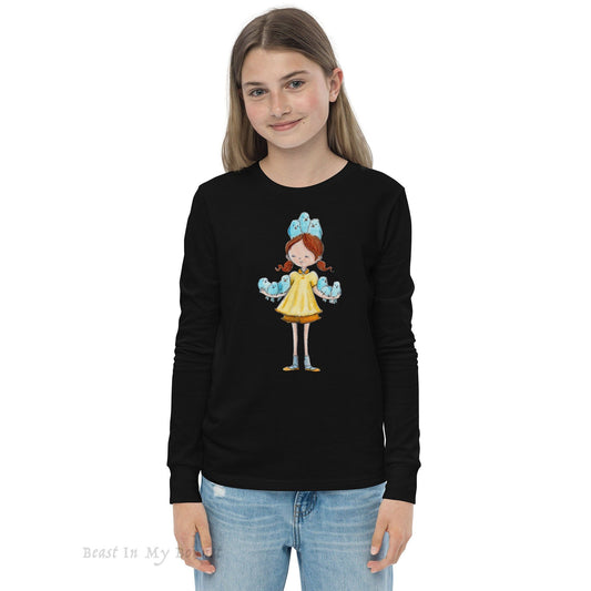 YOUTH Long Sleeve Tee - Blue Birds in Hand